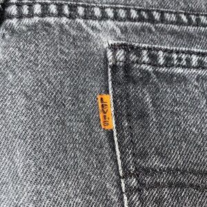 Vtg Levi’s 550 Orange Tab Black Denim Jean Shorts Jorts Relaxed Fit Men’s sz 40